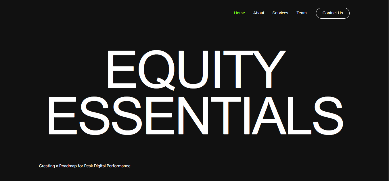Equity Essentials Group - Corporate finance website with SEO optimization